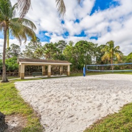 a sand volleyball court